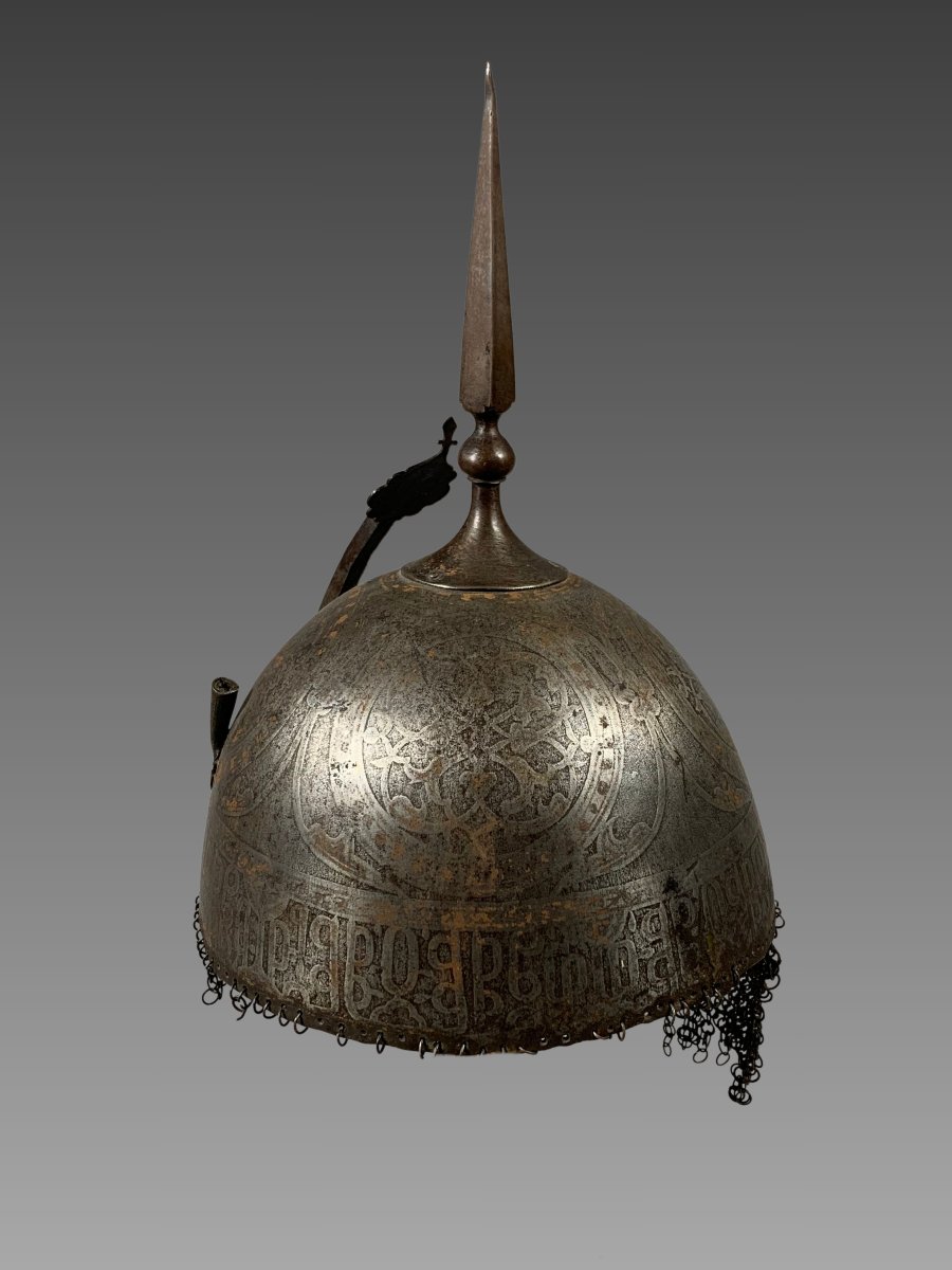 Kulah-khud Casque- Acier - Iran Inde - Dynastie Qajar (1796–1925) armure-photo-4
