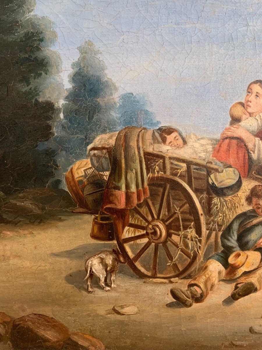 Ecole Française Du XIXe Siècle - Les Vagabonds-photo-4