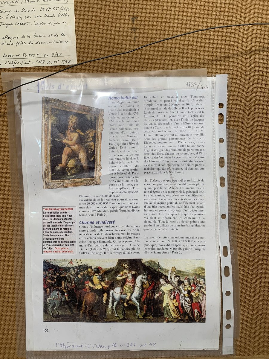 Ecole Française XVIIème Siècle Attribué à Claude Deruet( 1588-1662 ) Peinture à l'Huile -photo-8