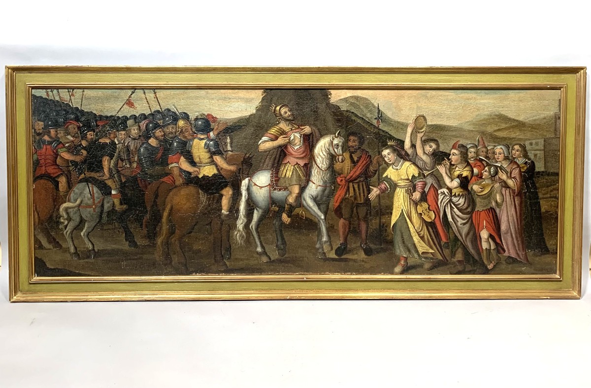 Ecole Française XVIIème Siècle Attribué à Claude Deruet( 1588-1662 ) Peinture à l'Huile 