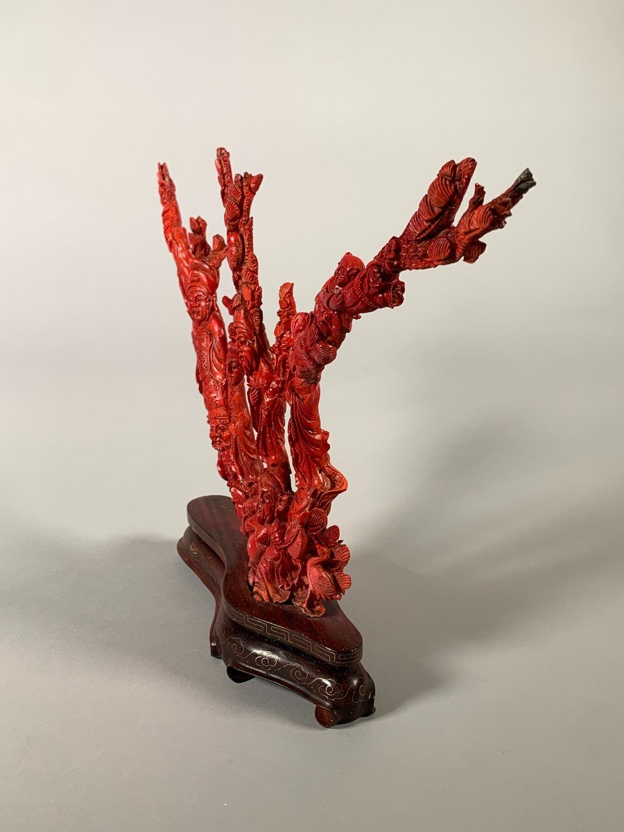 Large Coral Sculpture China Early 20th Century -photo-3