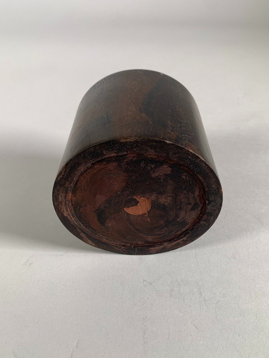 "bitong" Pot à Pinceaux Chinois XIXeme Siecle bois de Zitan-photo-6