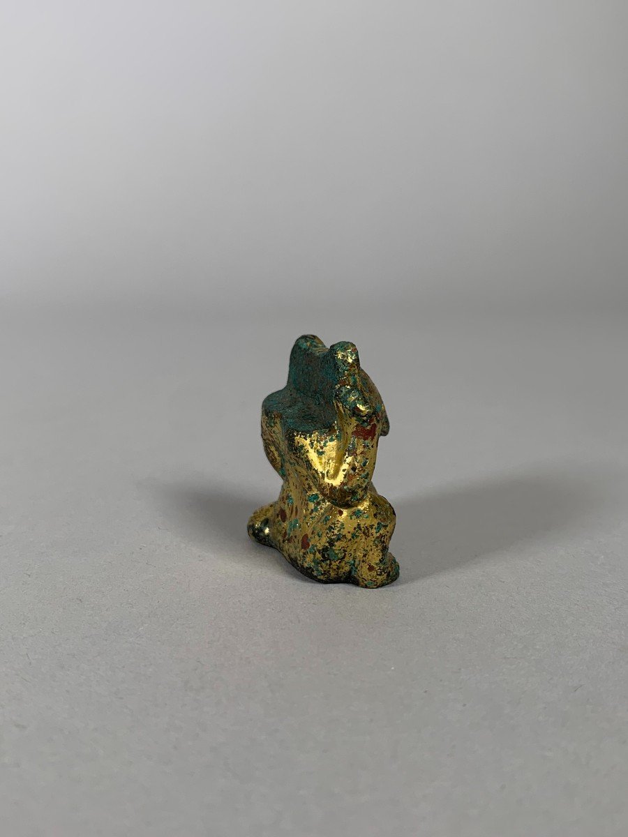 Sculpture d'Ornement En Bronze Dynastie Han 206 Bc-220 Ac Ours En Bronze Dore Archeologie Chine-photo-4