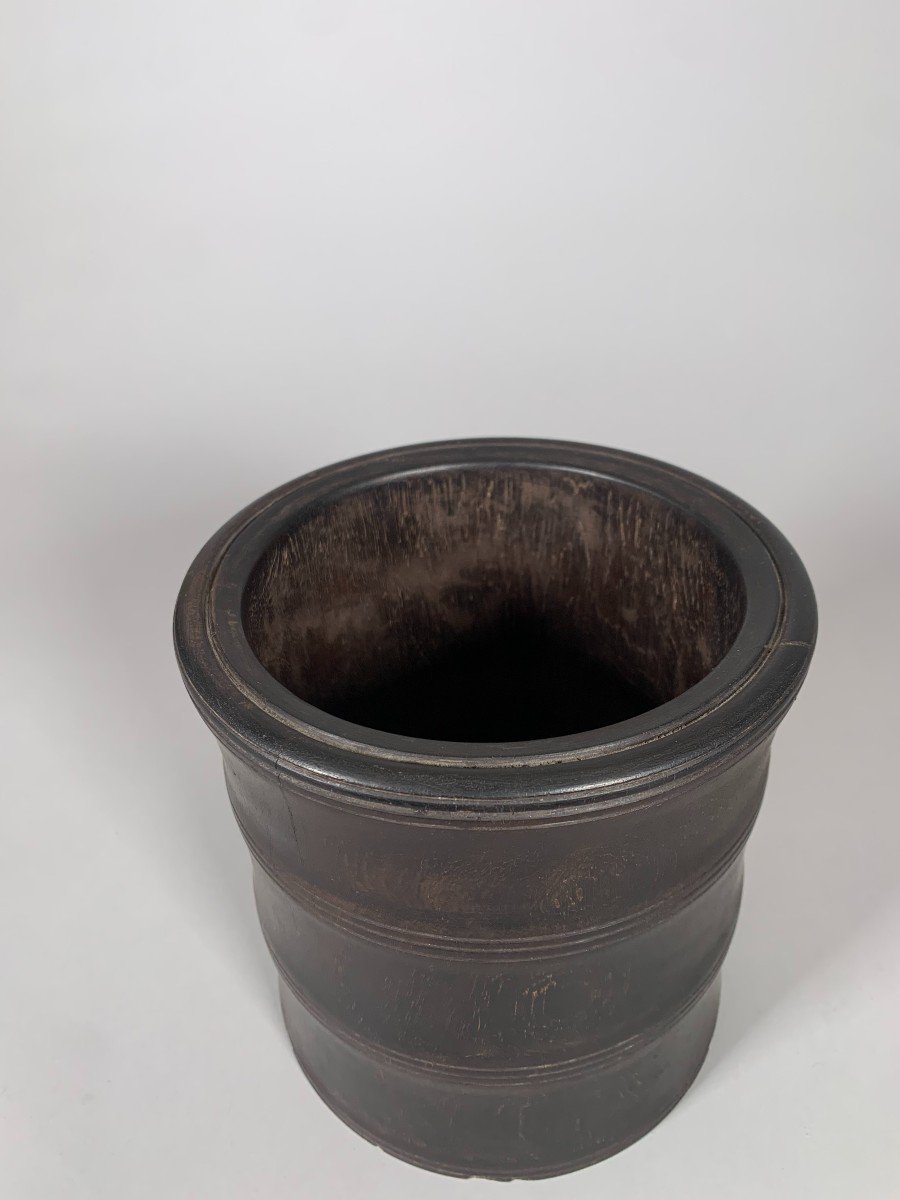 Large "bitong" Brush Pot China Wooden 19th Century Qing Dynasty -photo-2