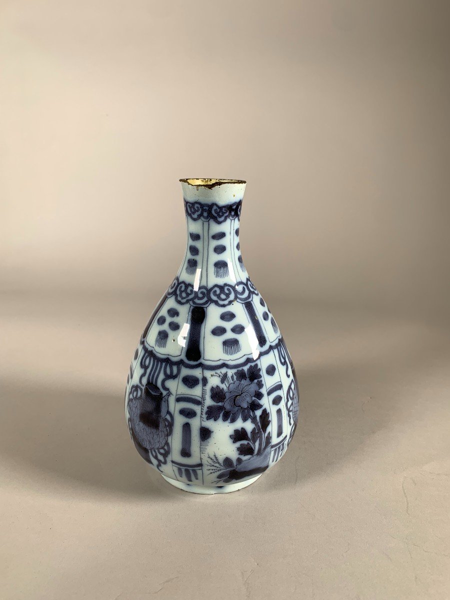 17th Century Delft Ceramic Vase Samuel Van Eenhoorn In The Krakk Chinoiserie Style-photo-4