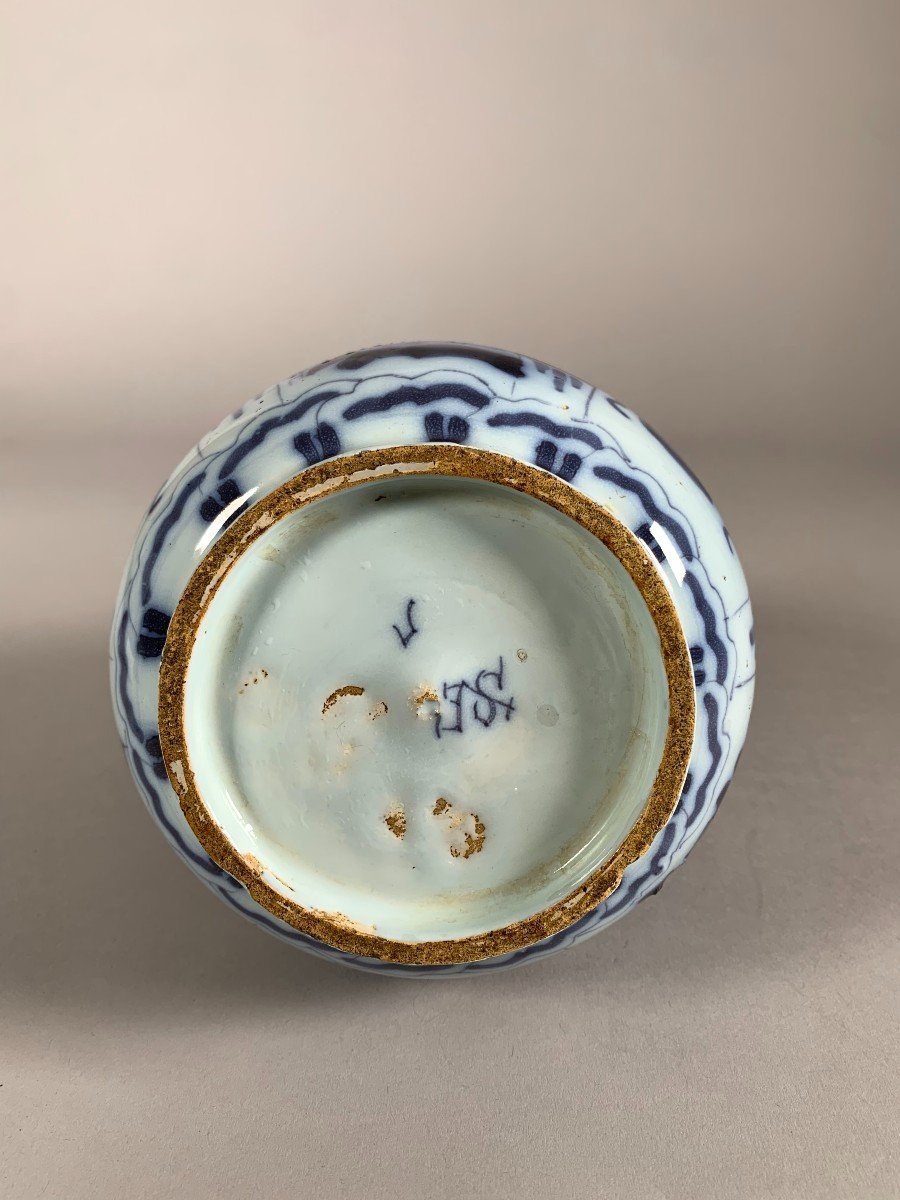 17th Century Delft Ceramic Vase Samuel Van Eenhoorn In The Krakk Chinoiserie Style-photo-5