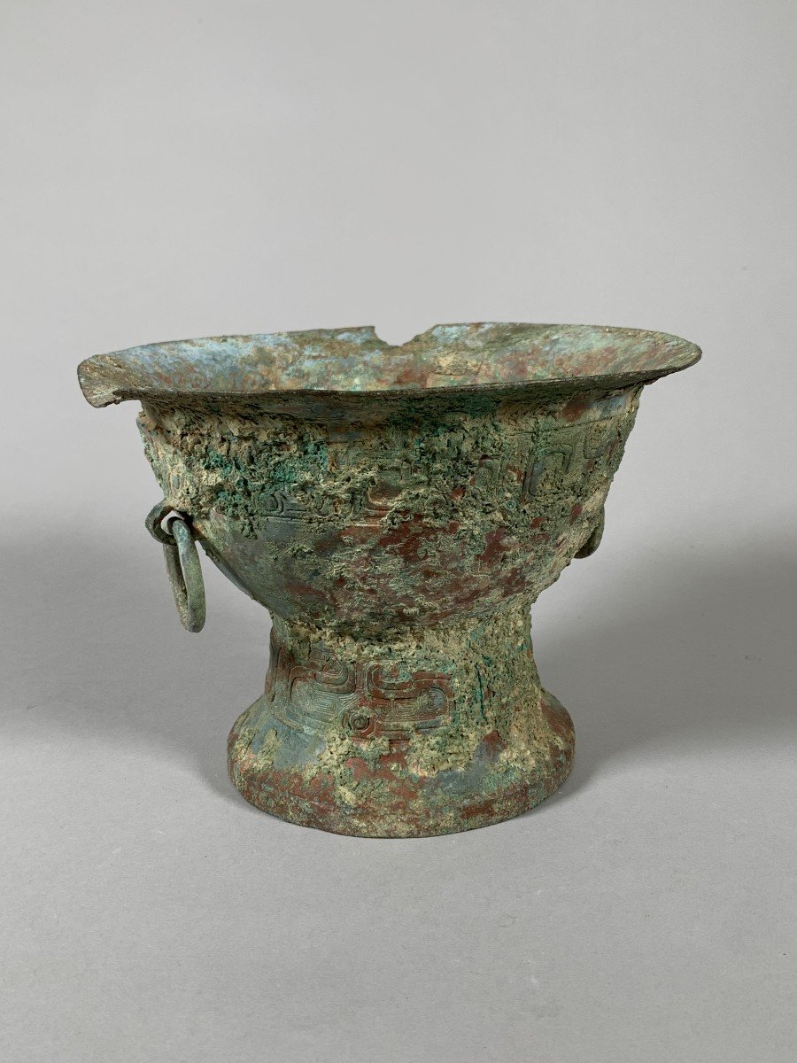 Vase Bronze Archaïque Dynastie Zhou De l'Ouest ( 1100-771 Bc ) Chine Archéologie -photo-6