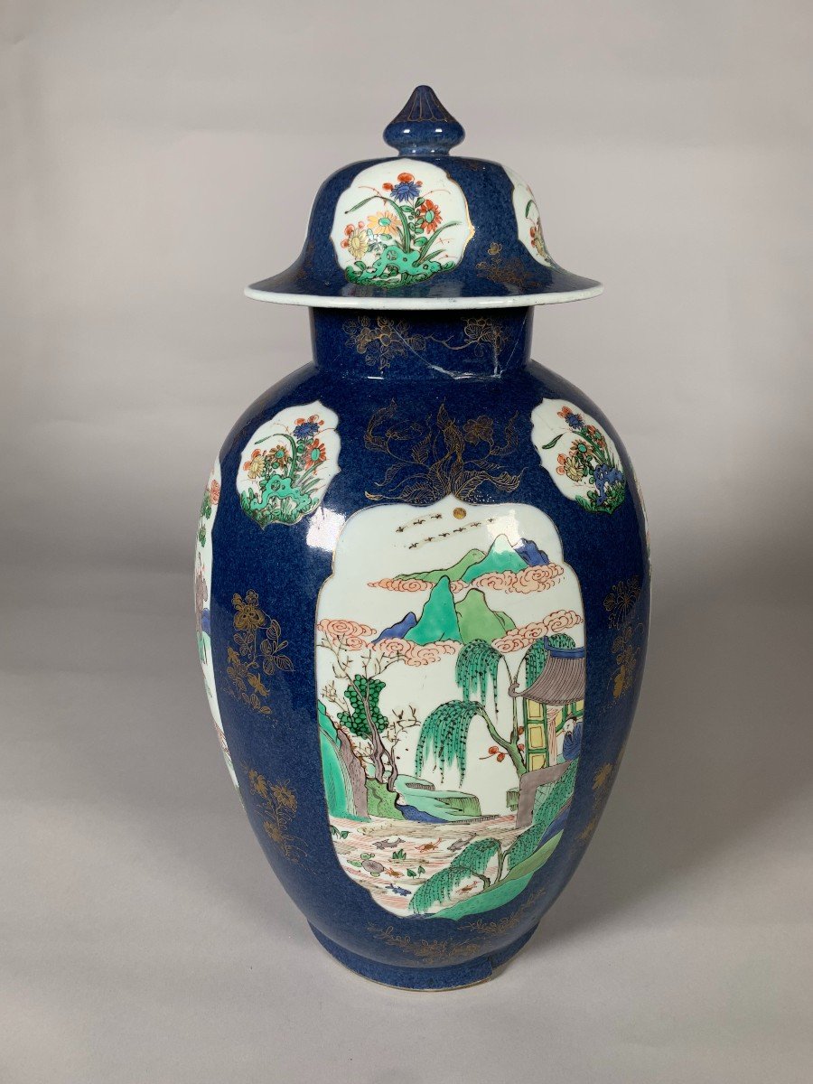 Importante Potiche Famille Verte Période Kangxi (1662-1722) Chine XVIIeme Siecle-photo-4