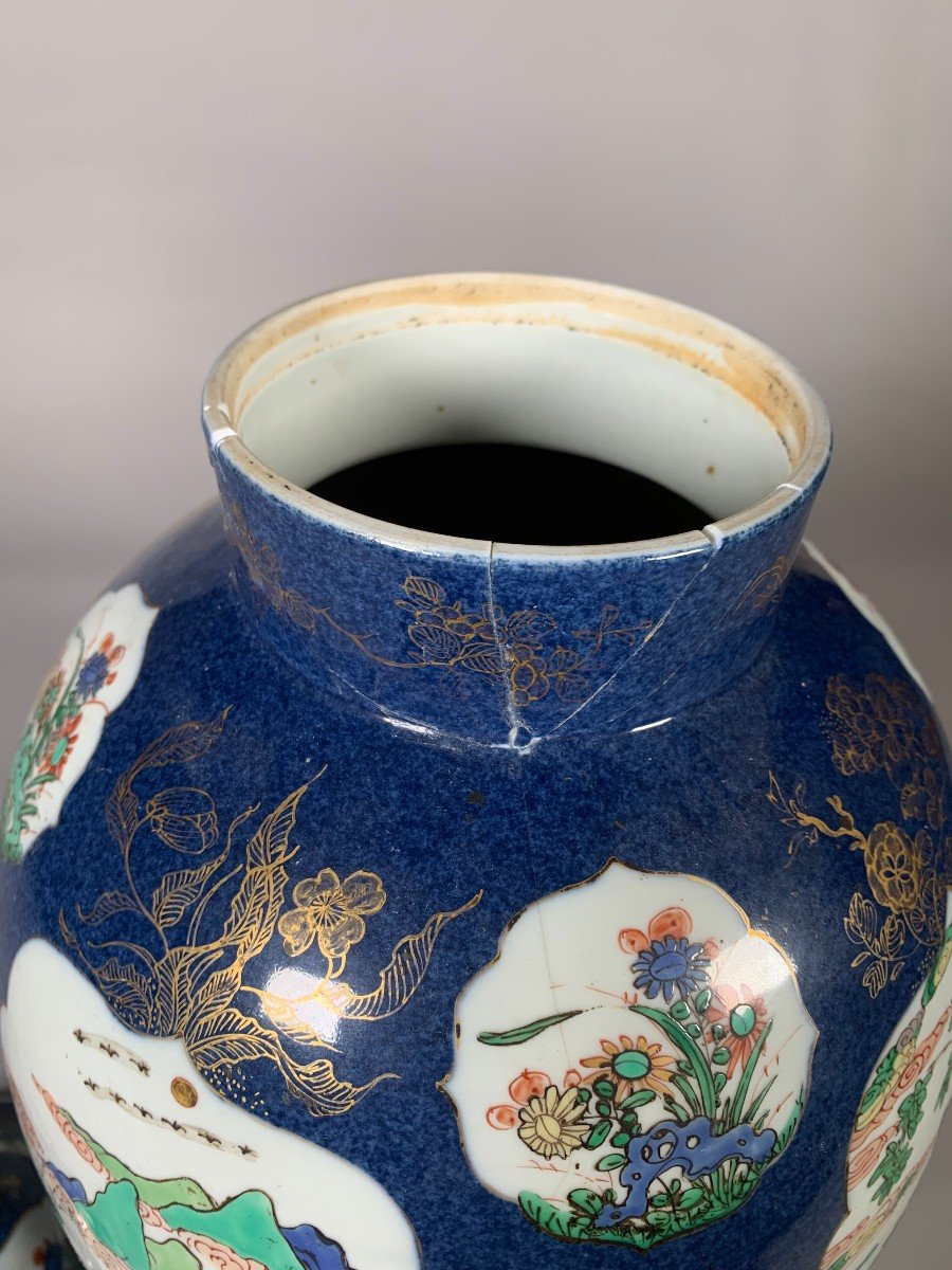 Importante Potiche Famille Verte Période Kangxi (1662-1722) Chine XVIIeme Siecle-photo-3