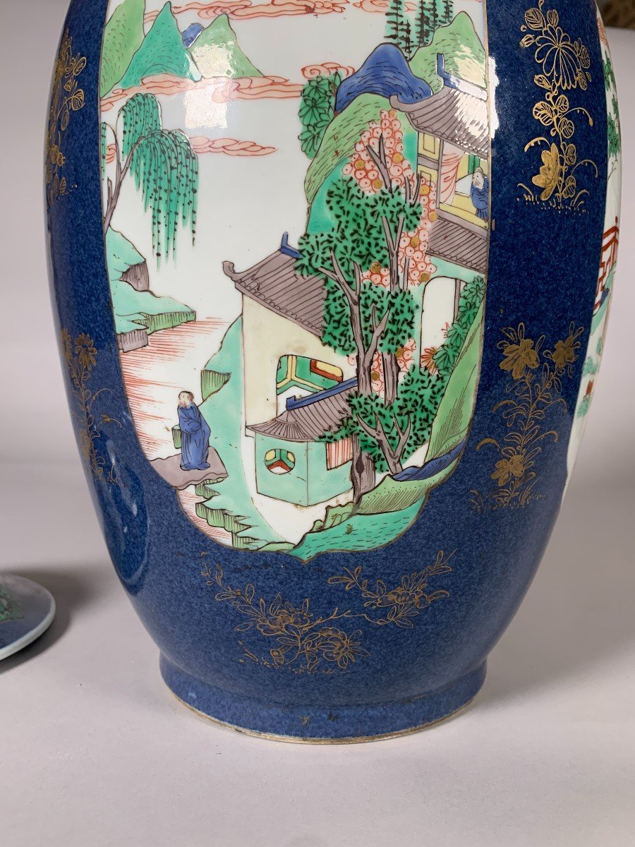 Importante Potiche Famille Verte Période Kangxi (1662-1722) Chine XVIIeme Siecle-photo-5