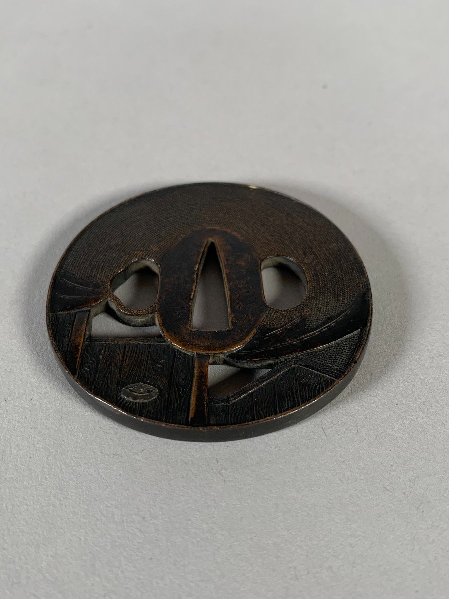 Tsuba En Fer Fin De l'Epoque Edo (1600-1868) Japon -photo-2