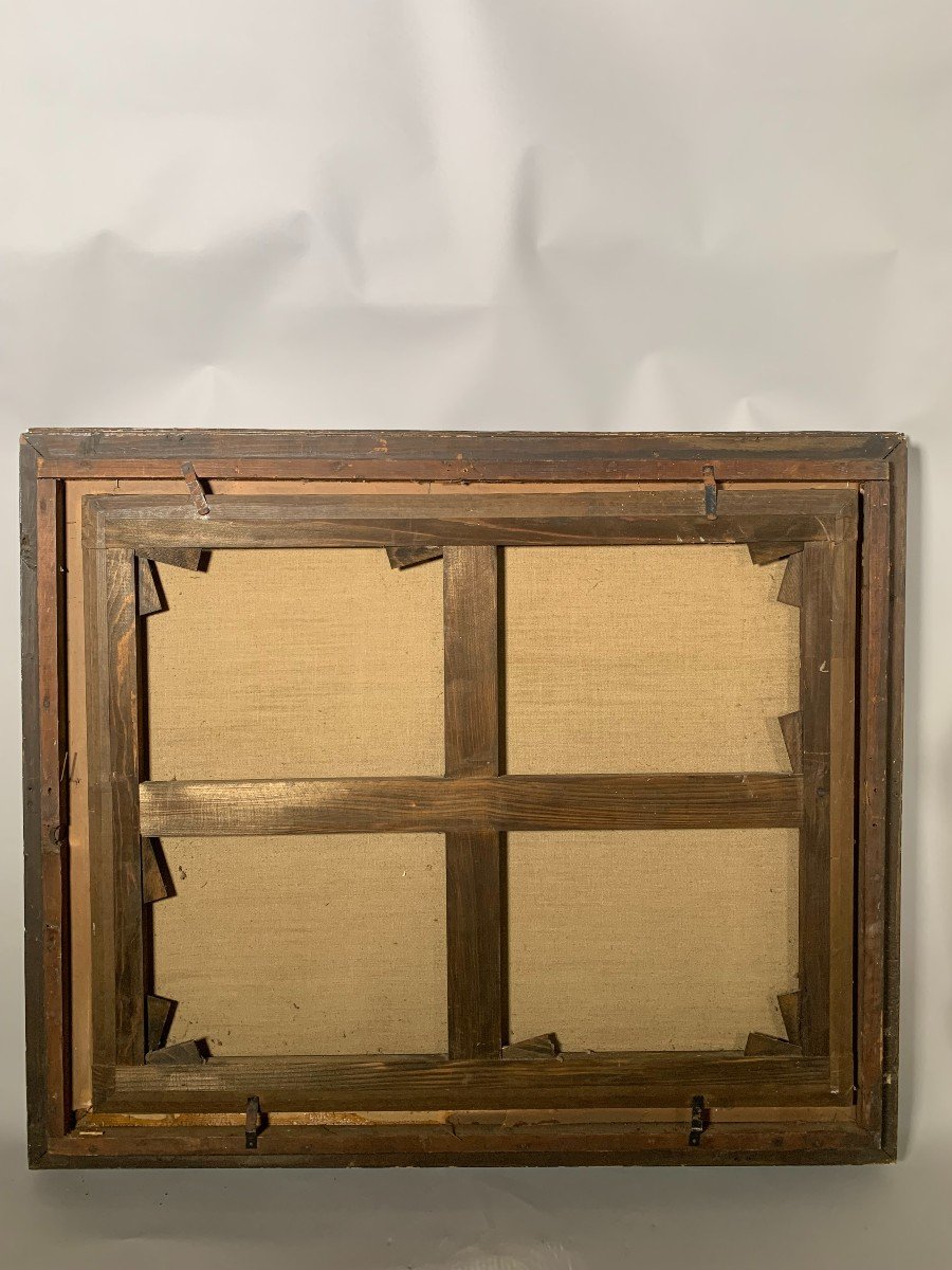 Italian School 17th Century Elizer And Rebecca Oil On Canvas Painting -photo-3