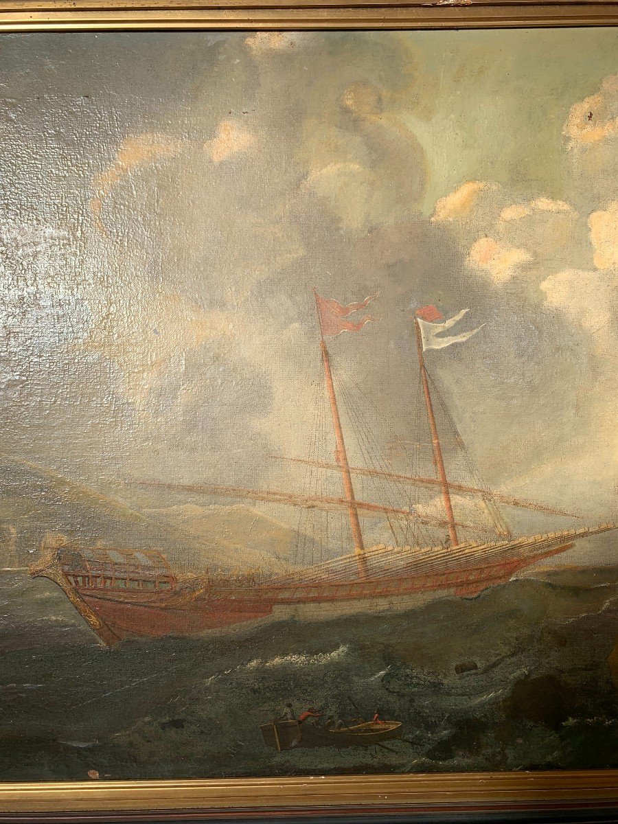 Oil Painting On Canvas Flemish School 17th Century-photo-3