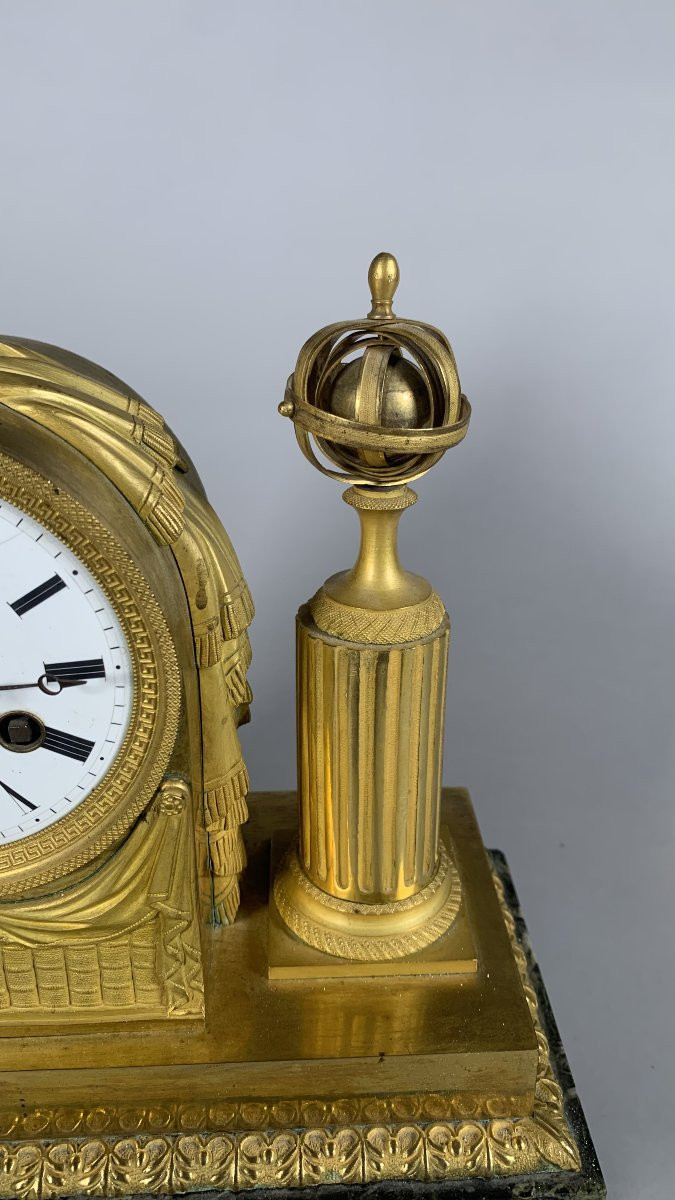 Pendule d'époque Empire Ou Directoire Femme à La Lecture XIXeme Siecle-photo-2
