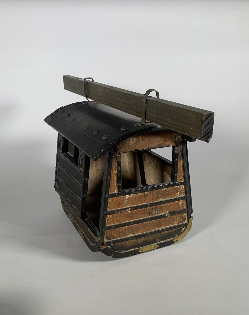 Japan, 19th Century Meiji Era (1868 - 1912) Miniature Palanquin Known As "norimono"-photo-2