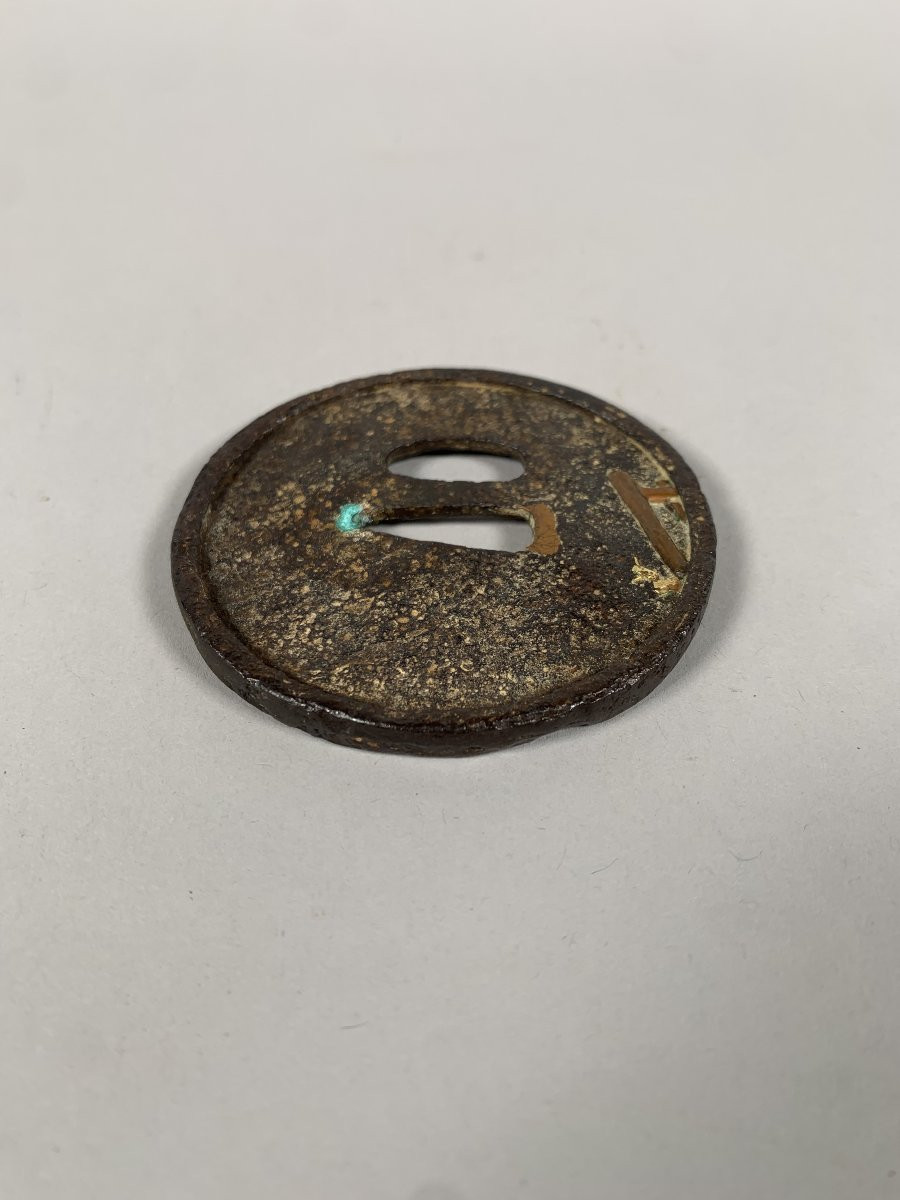 Tsuba Maru-gata Edo Period (1603-1868) Japan 17th Century-photo-1