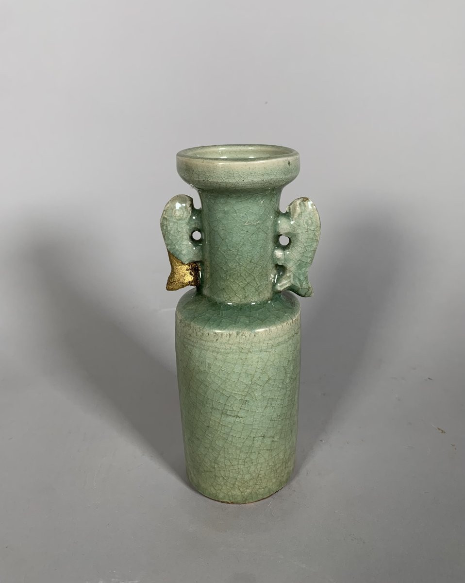 Celadon Crackle Stoneware Vase Ming Dynasty (1368-1644) China -photo-4