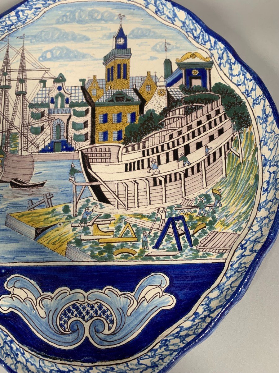 Plaque En Faïence De Makkum XIXeme Siècle -photo-3