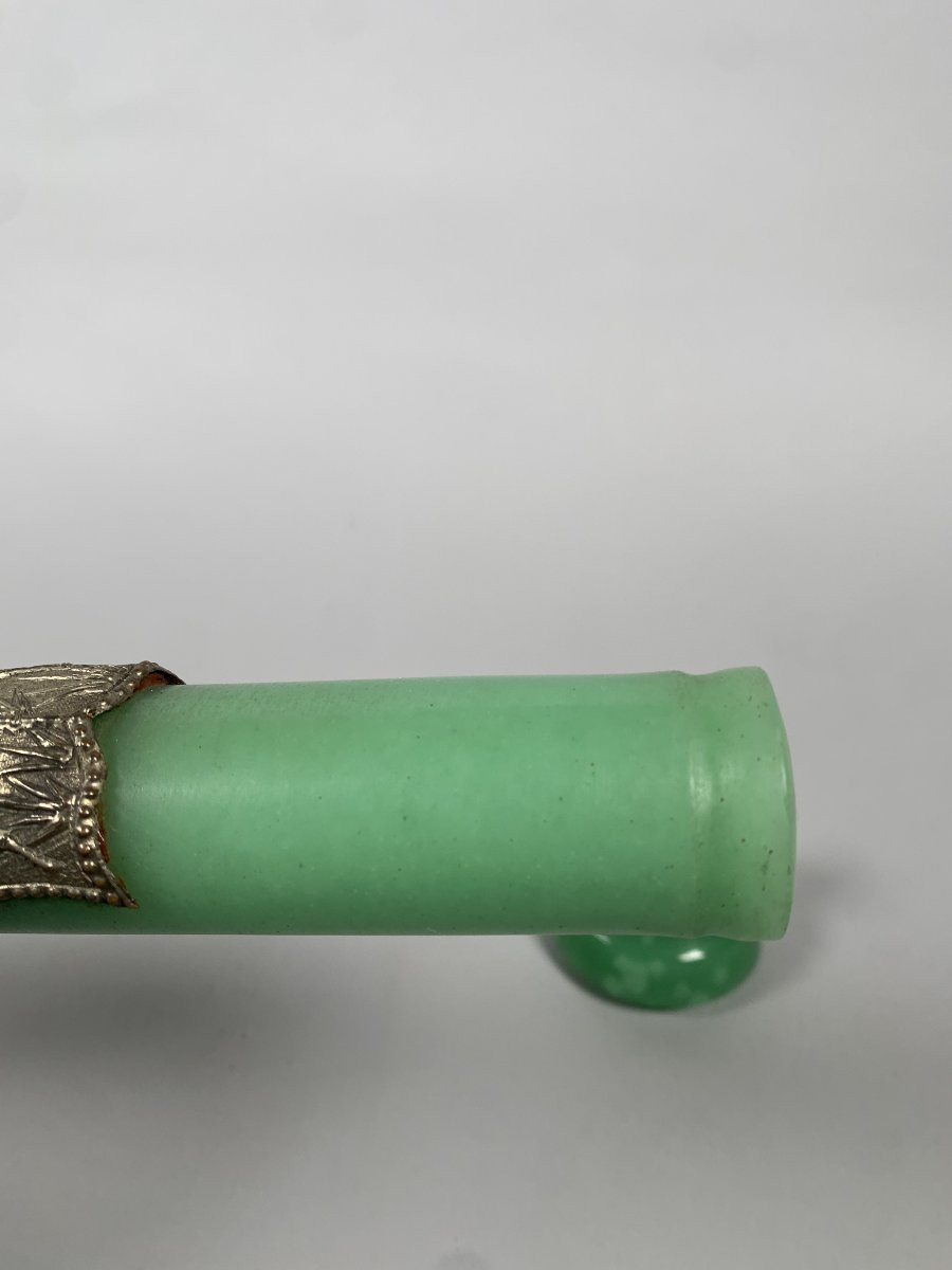 Green Jade Opium Pipe 19th Century China-photo-4