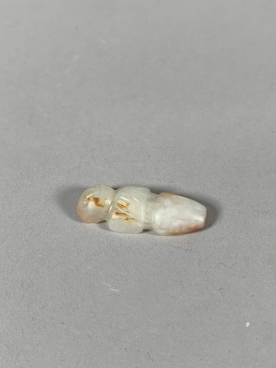 Netsuke En Jade Néphrite XVIIIème Siècle Ere Edo Japon-photo-2