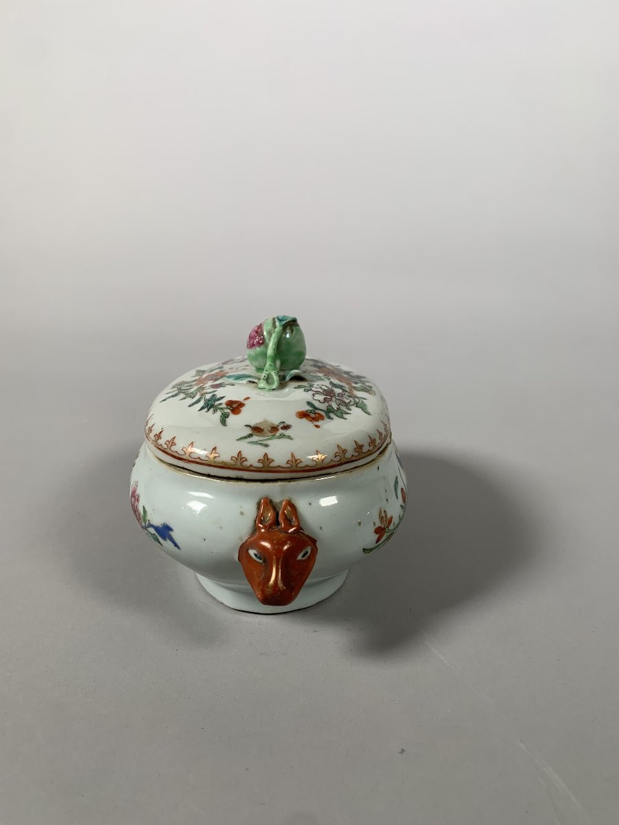 Terrine En Porcelaine De Chine Compagnie Des Indes Orientales XVIIIème   Famille Rose-photo-3