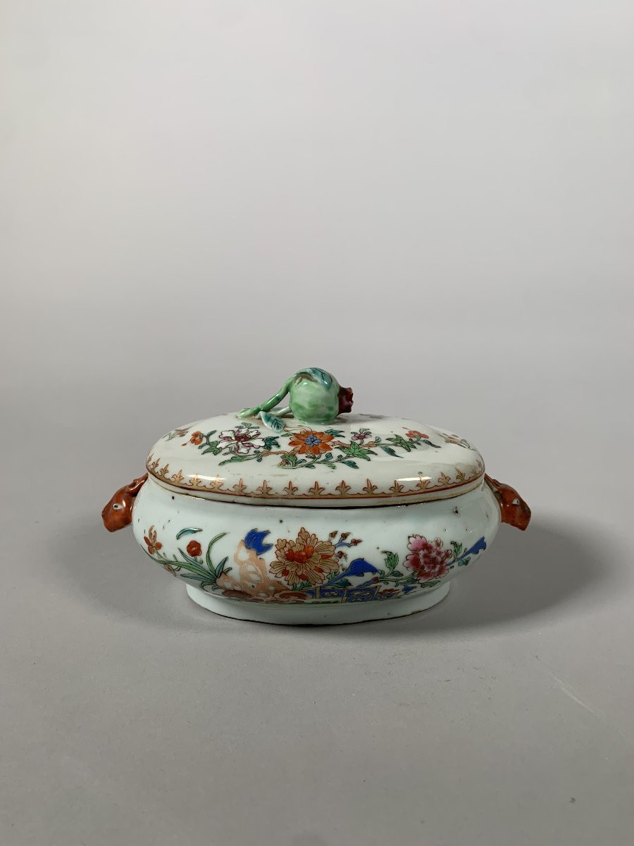 Terrine En Porcelaine De Chine Compagnie Des Indes Orientales XVIIIème   Famille Rose-photo-4