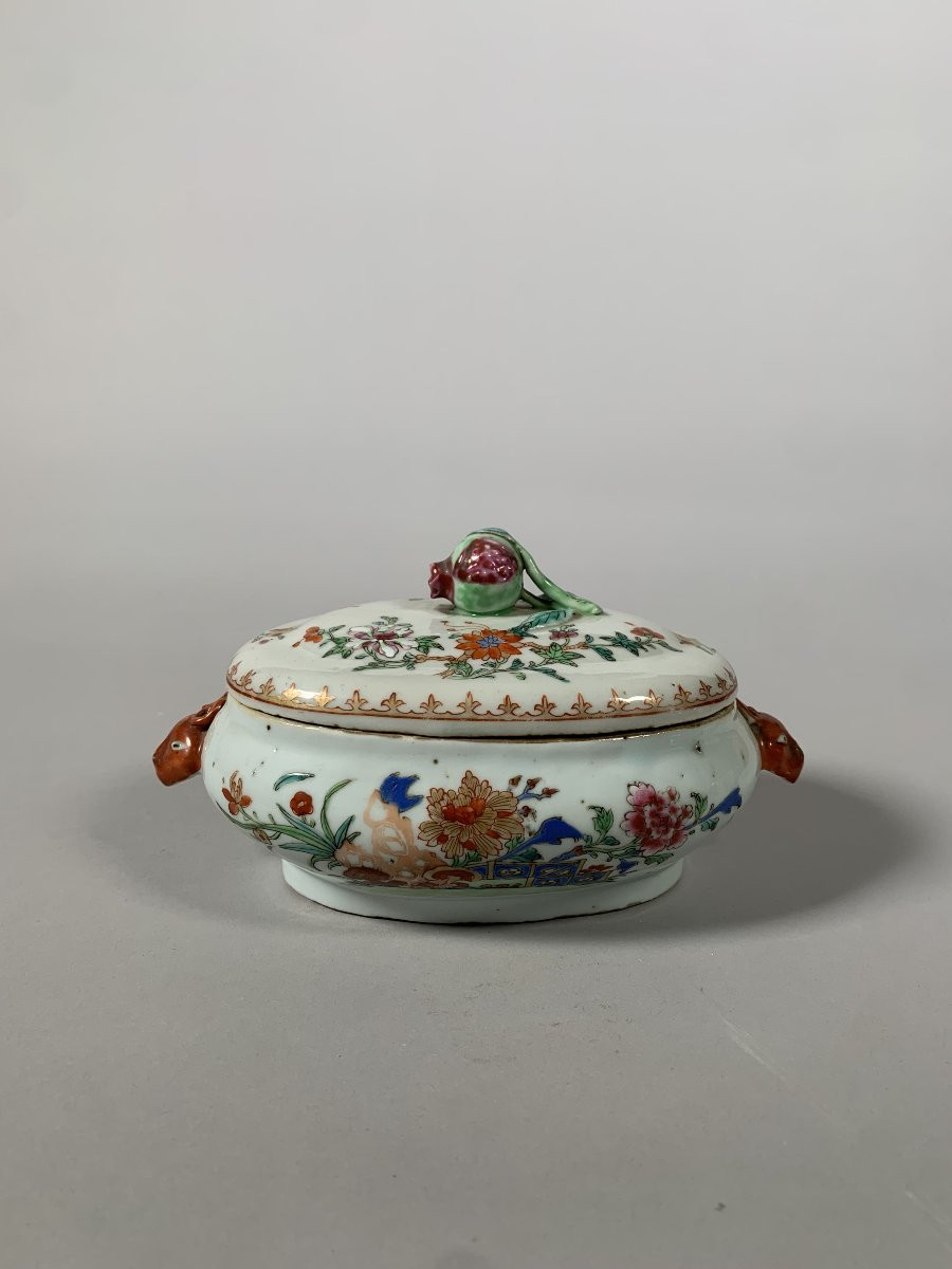 Terrine En Porcelaine De Chine Compagnie Des Indes Orientales XVIIIème   Famille Rose-photo-8