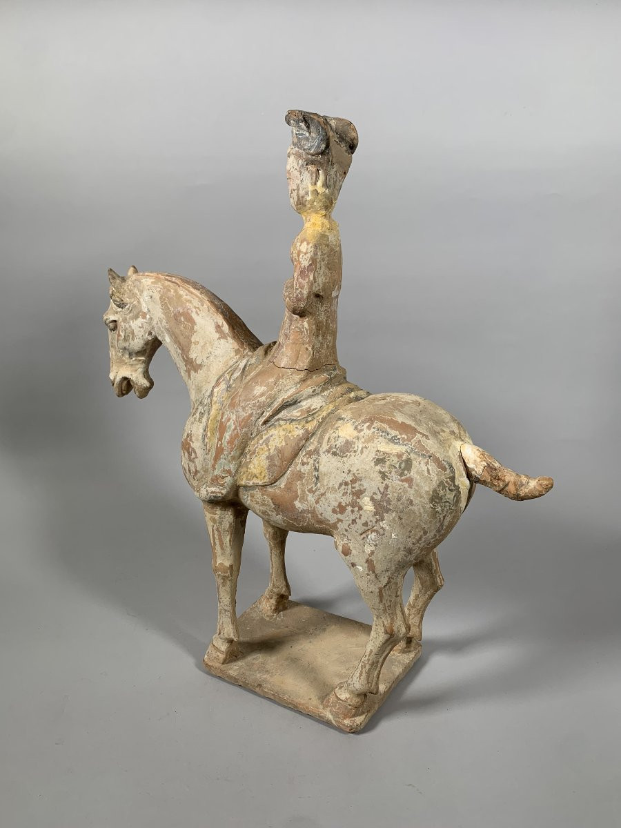 Terracotta Horseman Sculpture Han Dynasty 206 Bc-220 Bc China Archaeology-photo-4
