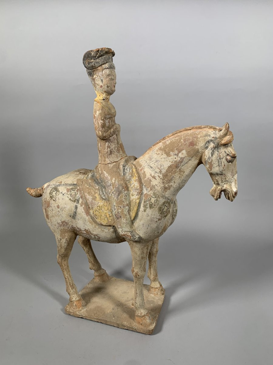 Terracotta Horseman Sculpture Han Dynasty 206 Bc-220 Bc China Archaeology-photo-4