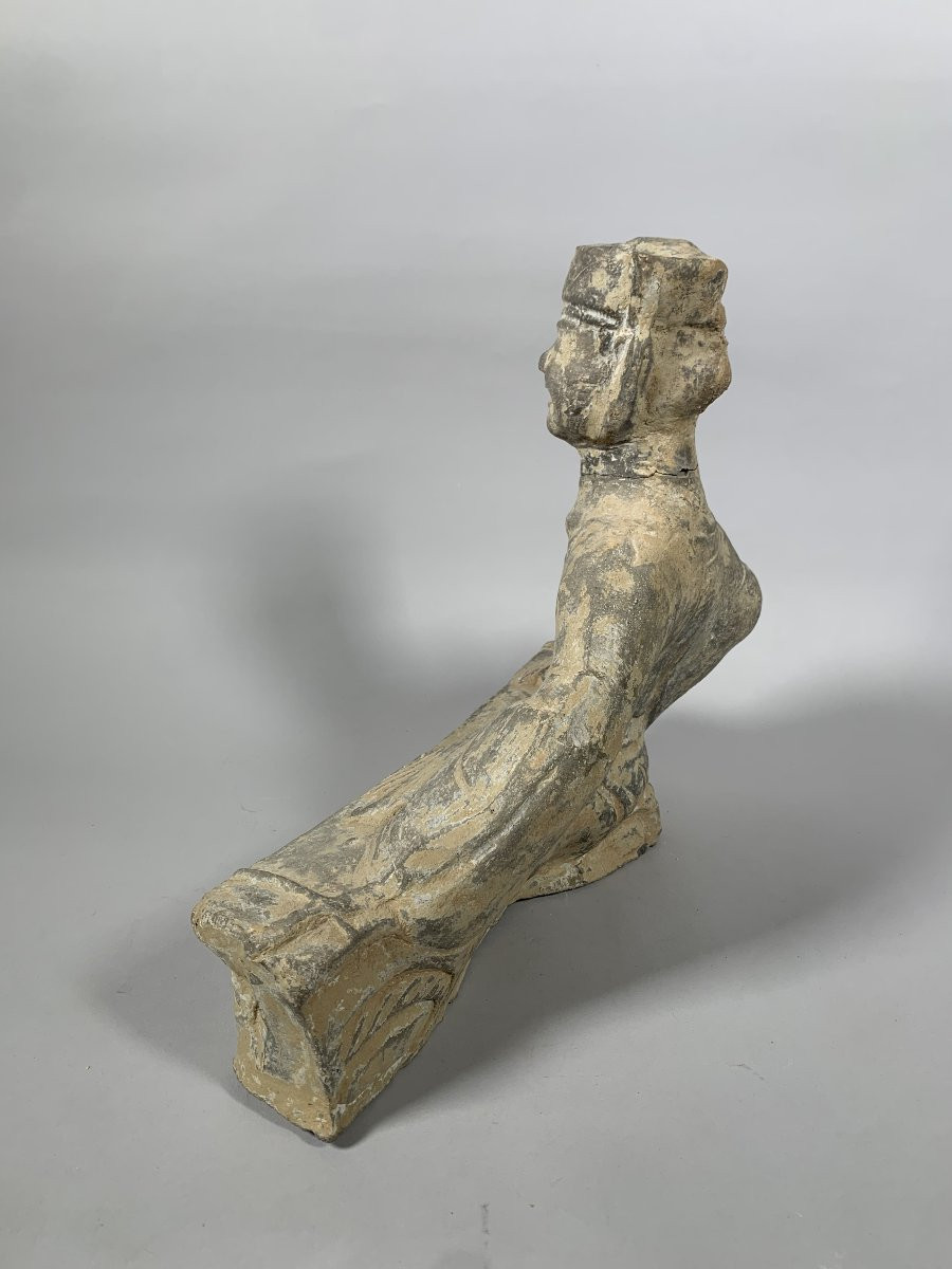Sculpture d'Un Musicien En Terre Cuite Dynastie Han 206 Bc-220 Ac Mingqi Chine Archeologie-photo-4