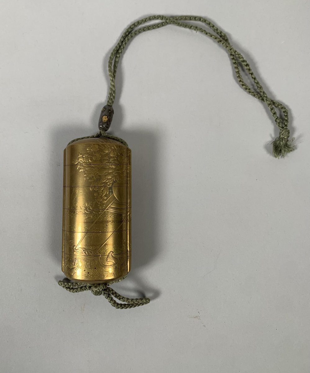 JAPON, INRO à cinq cases en laque fundame Epoque EDO (1603 - 1868),-photo-3