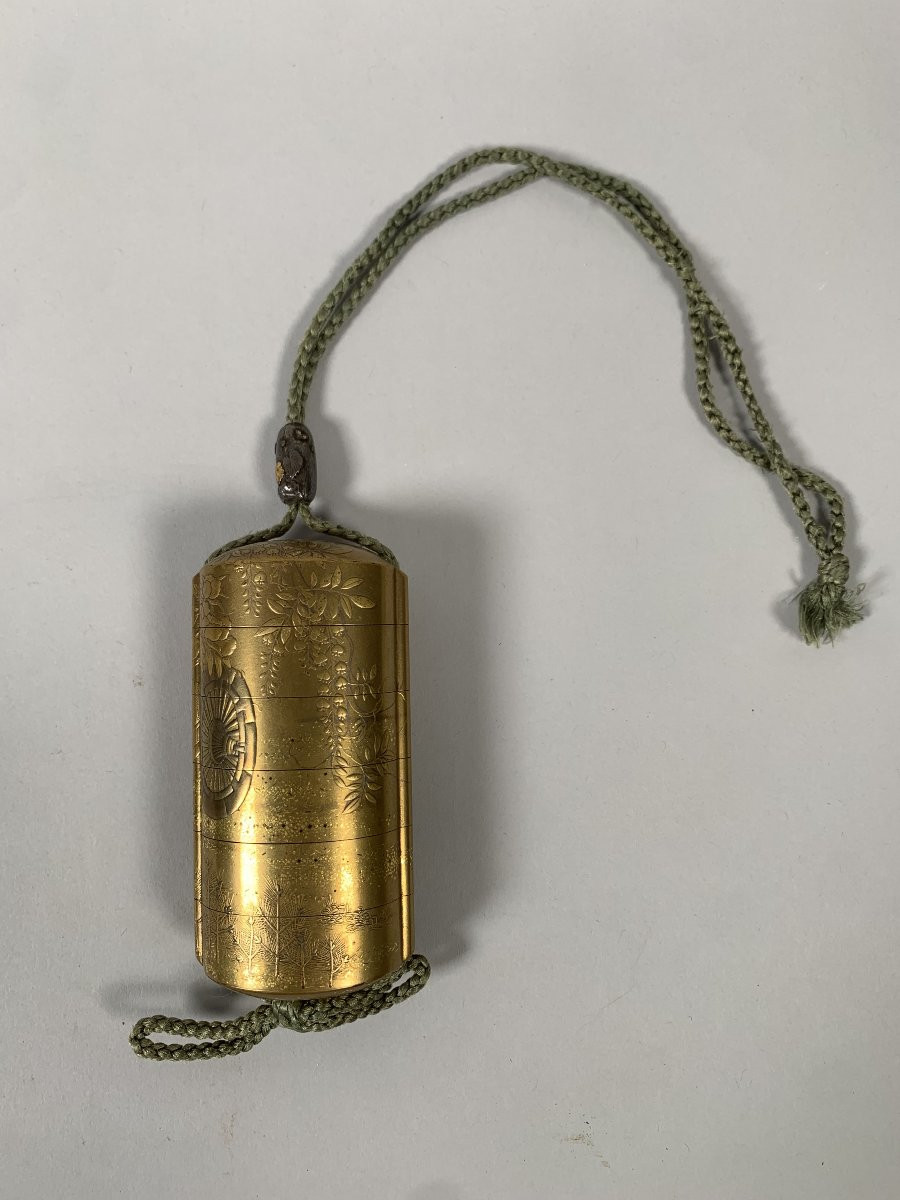 JAPON, INRO à cinq cases en laque fundame Epoque EDO (1603 - 1868),-photo-4