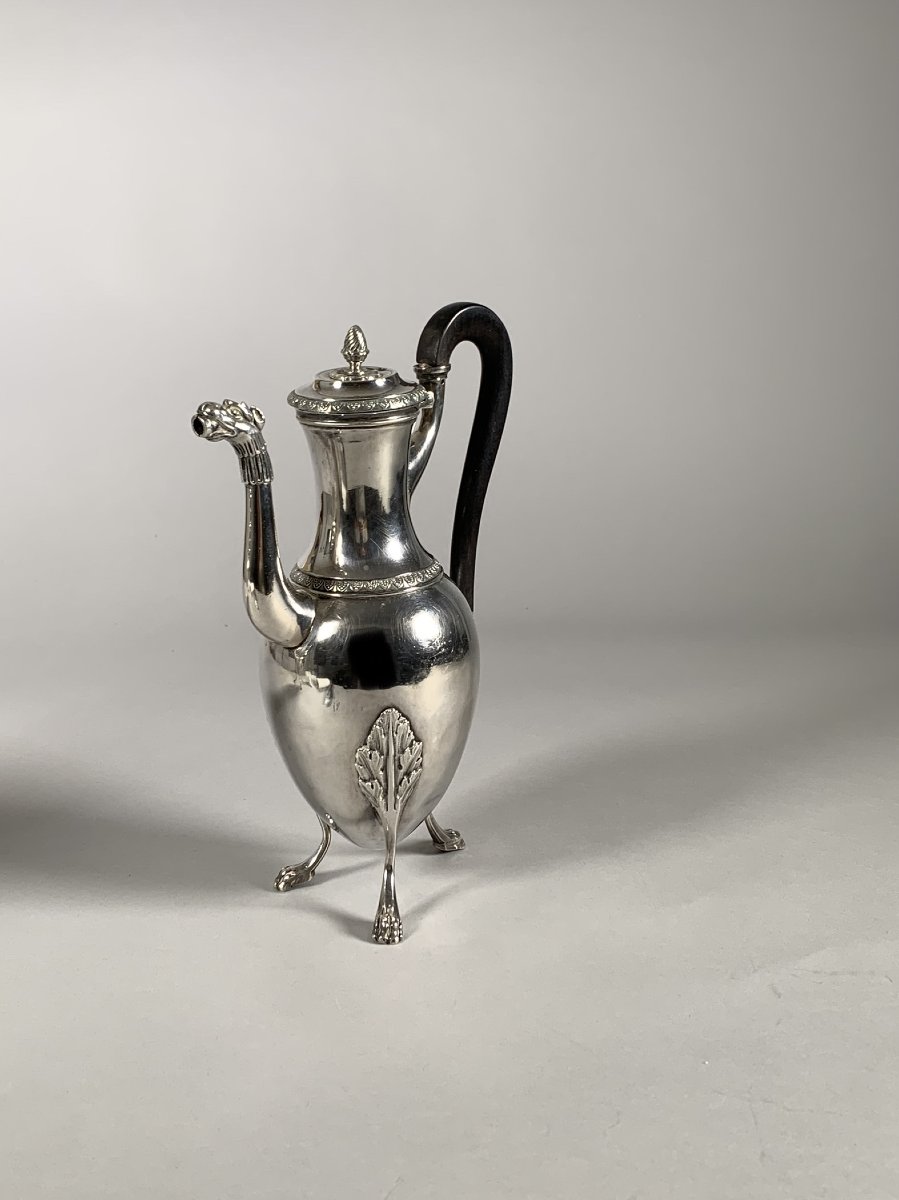 Verseuse en argent massif époque Empire poinçons au coq (1798-1809) XIXeme siecle-photo-4