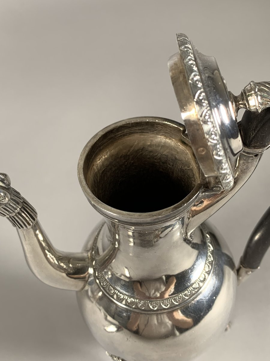 Verseuse en argent massif époque Empire poinçons au coq (1798-1809) XIXeme siecle-photo-1
