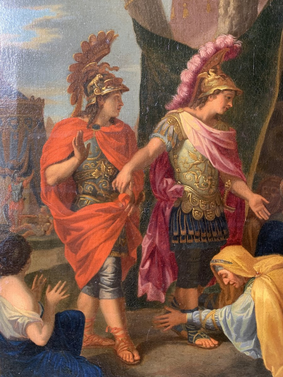 attribué à LE MAIRE-POUSSIN ( 1612-1688) Alexandre et la famille de Darius XVIIeme siecle-photo-3