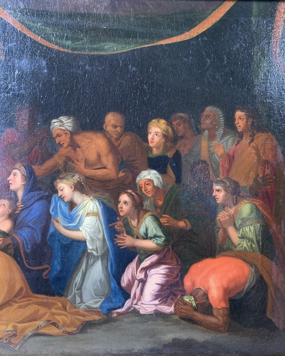 attribué à LE MAIRE-POUSSIN ( 1612-1688) Alexandre et la famille de Darius XVIIeme siecle-photo-4