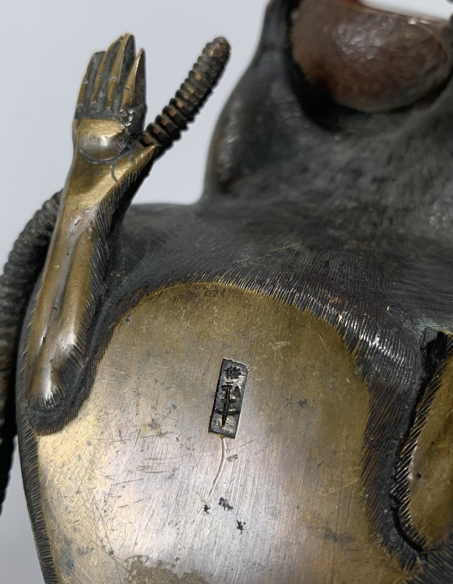 Souris a la châtaigne - Bronze - Japon - Période Meiji (1868–1912) XIXeme siecle-photo-8