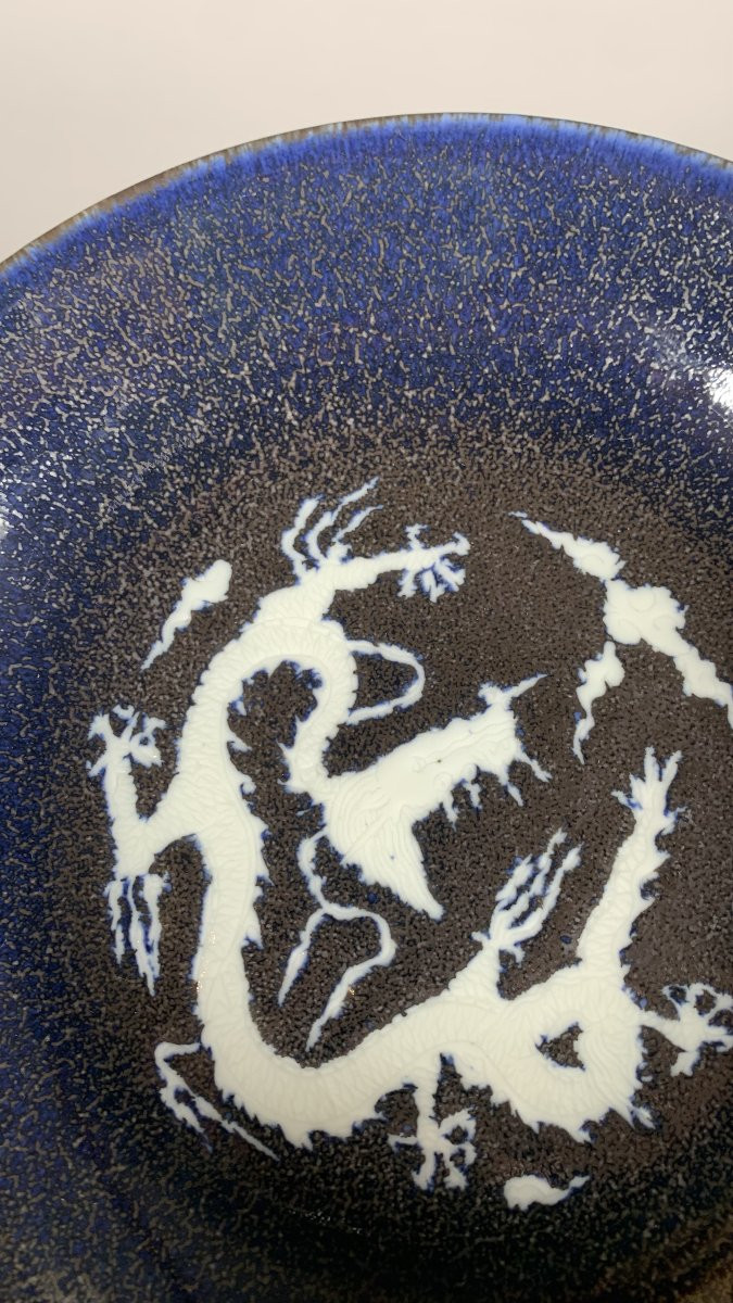 Assiette en porcelaine monochrome Chine dynastie Qing XIXeme siecle-photo-3