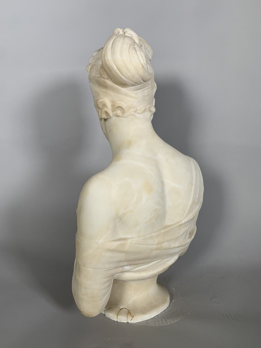Sculpture, Buste de madame de Recamier d'apres Joseph Chinard (1756 - 1813)  52cm XIXeme siecle-photo-2