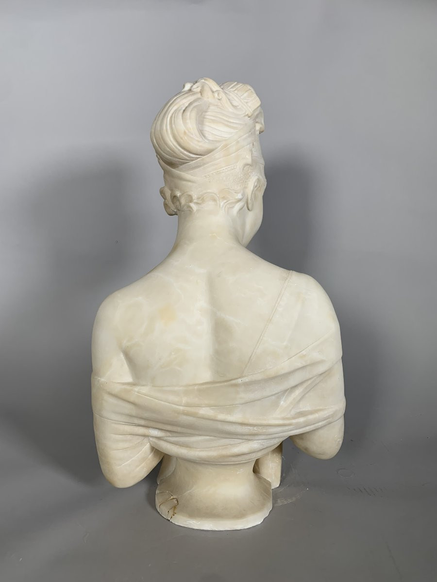 Sculpture, Buste de madame de Recamier d'apres Joseph Chinard (1756 - 1813)  52cm XIXeme siecle-photo-2