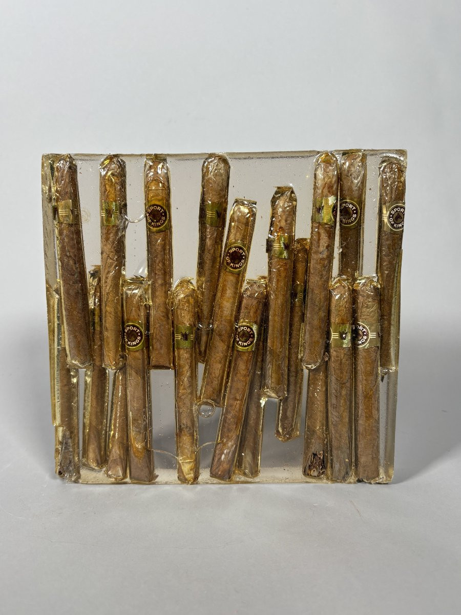 Arman (1928-2005) Decumulation Of Cigars (1973) Modern 20th-century Sculpture-photo-4