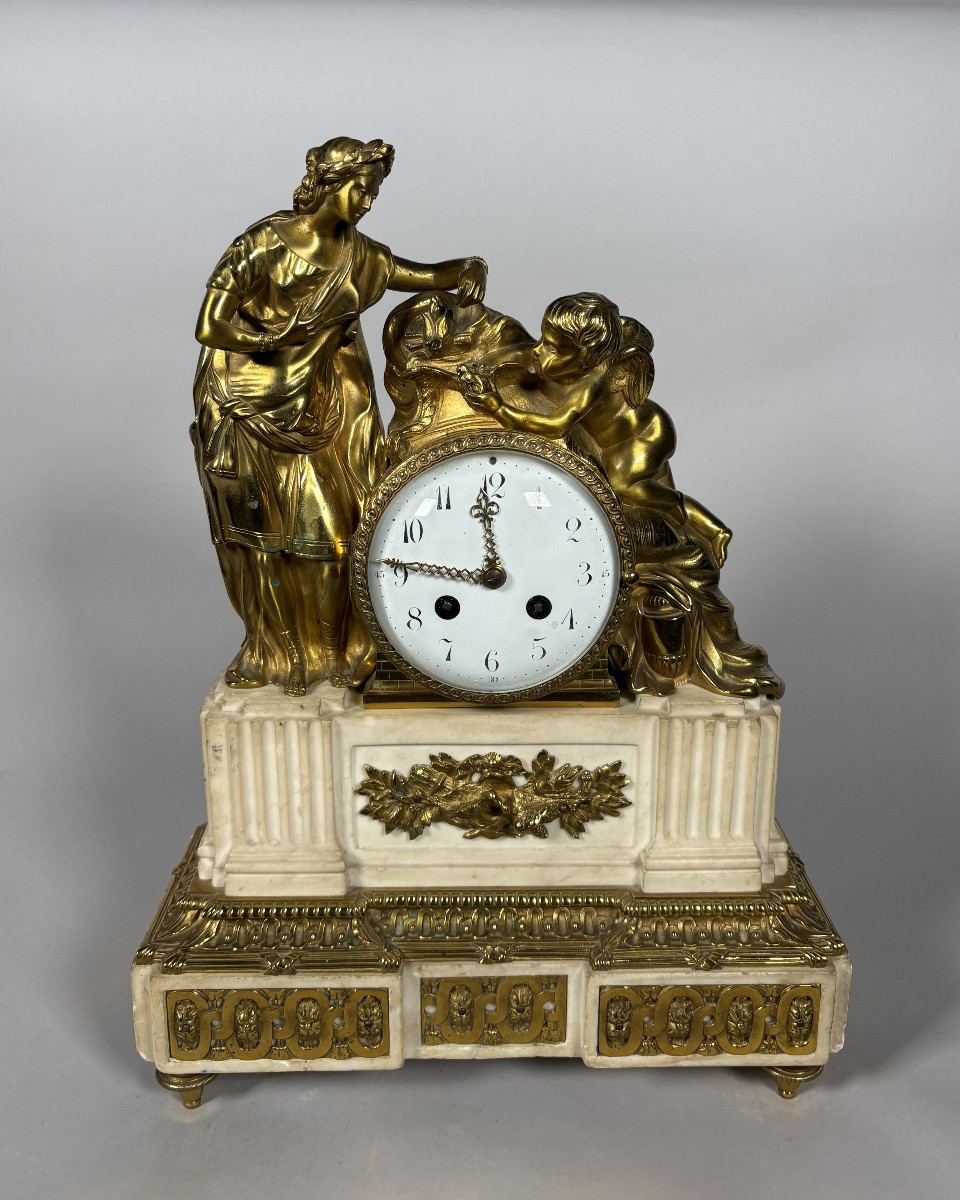 Beautiful Louis XVI Period Clock "altar Of Venus" 18th Century