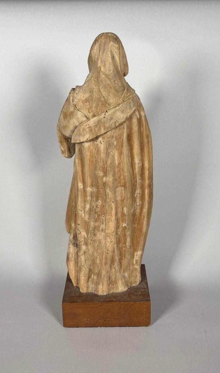 Sculpture en bois vierge  XVIème siècle La vierge prière-photo-2