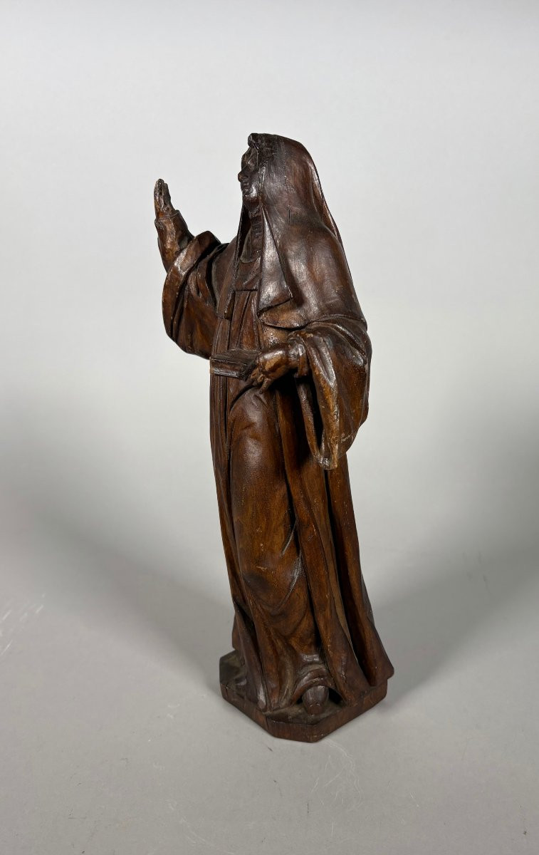 17th-century Wooden Sculpture Of Saint Bridget -photo-3