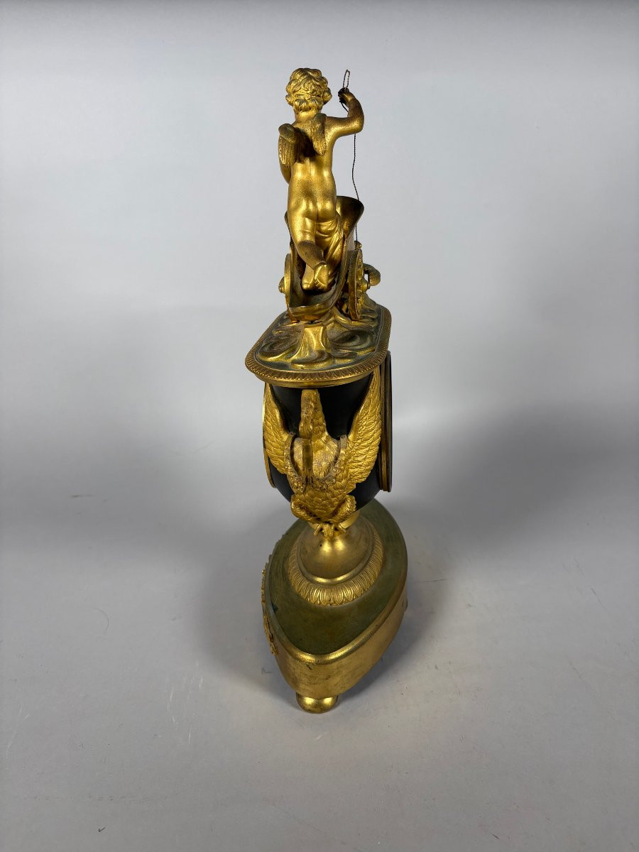 "the Chariot Of Love" Clock, Empire Period, Early 19th Century-photo-2