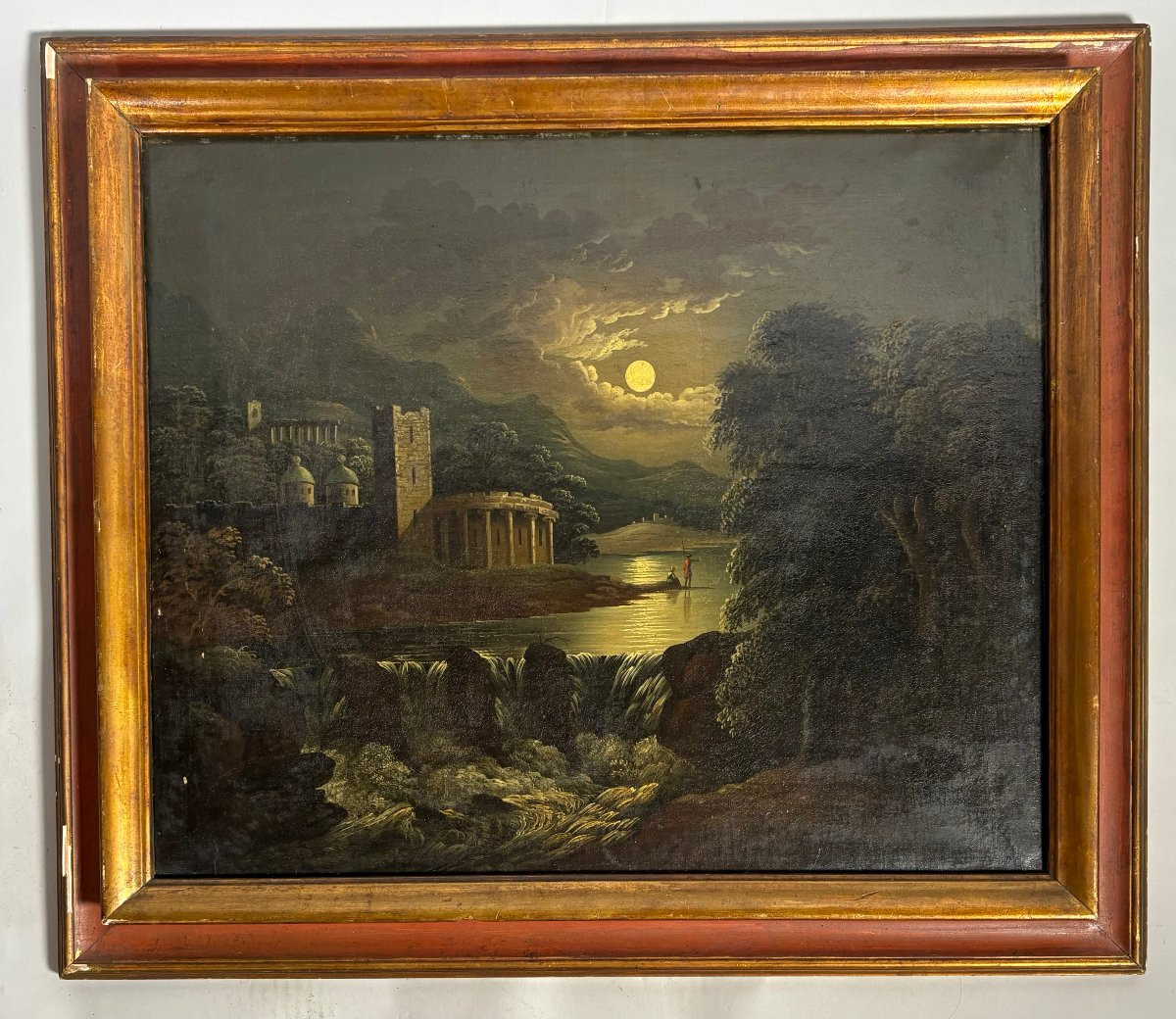 Italian School, 18th Century. Moonlight Landscape.-photo-2