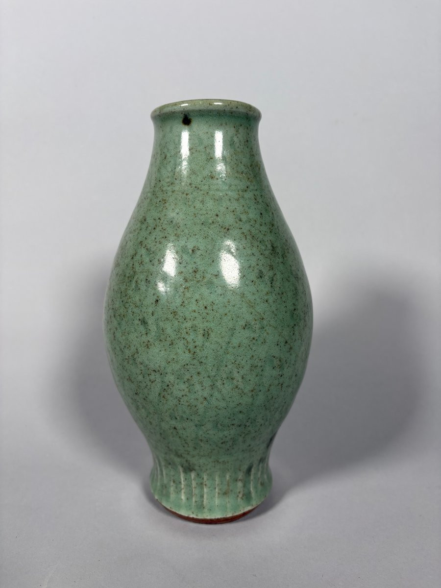 Vase en grès céladon Longquan Dynastie Yuan-Ming-photo-3