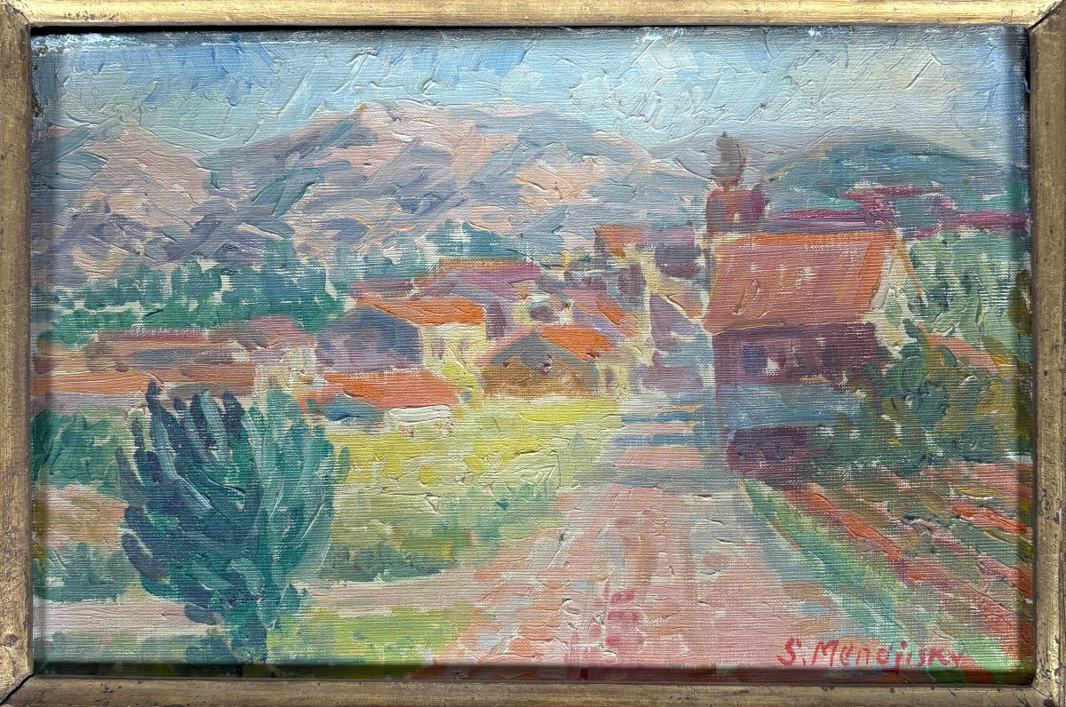 Serge Mendjisky (1929-2017) Oil On Canvas Landscape 