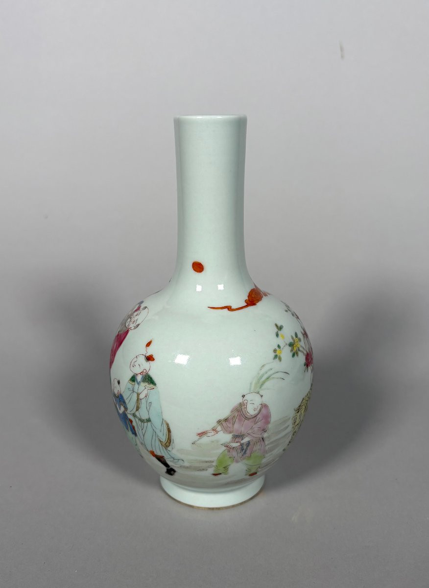 Vase en porcelaine de la famille rose époque YONGZHENG (1677-1736)-photo-2