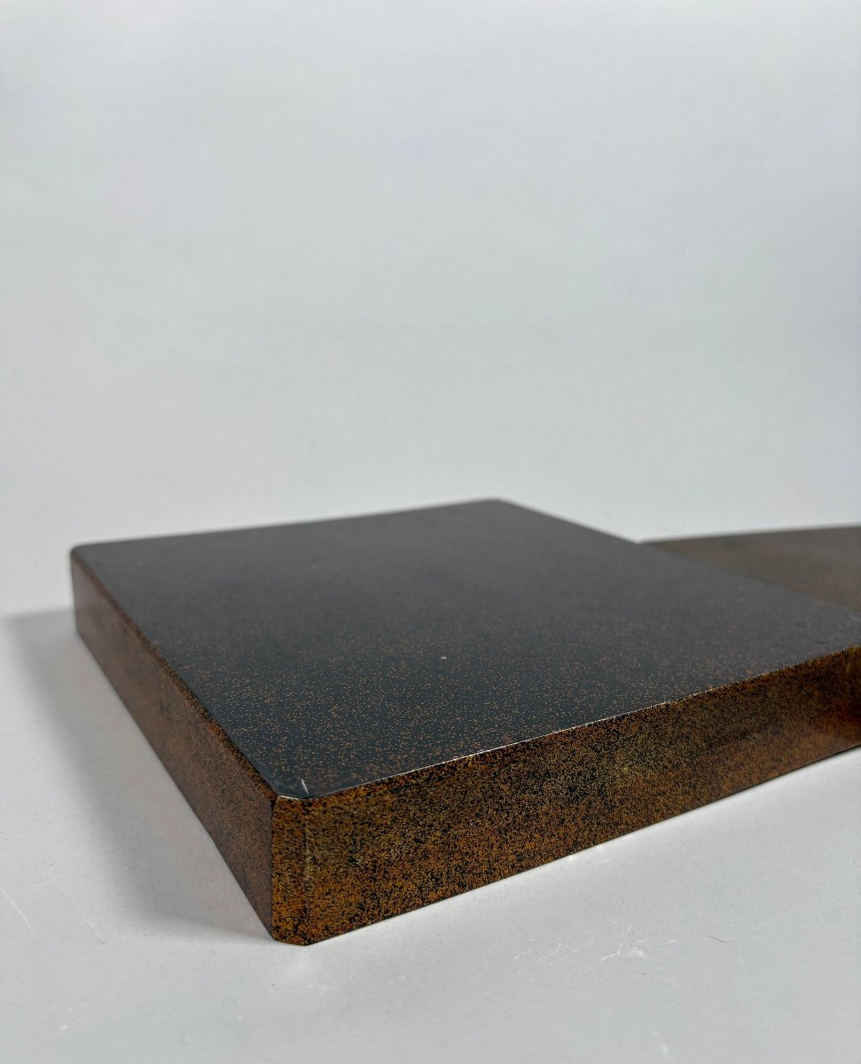 Japan - Mid-edo Period (1603-1868) Suzuribako Lacquer Calligraphy Box Nashiji-photo-4